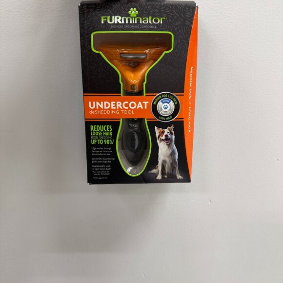 NWB FURminator Multicolor Undercoat deShedding Tool Medium Dog Long Hair TJ - Picture 1 of 5